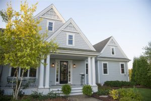 Beautiful traditional home with double-hung windows.
